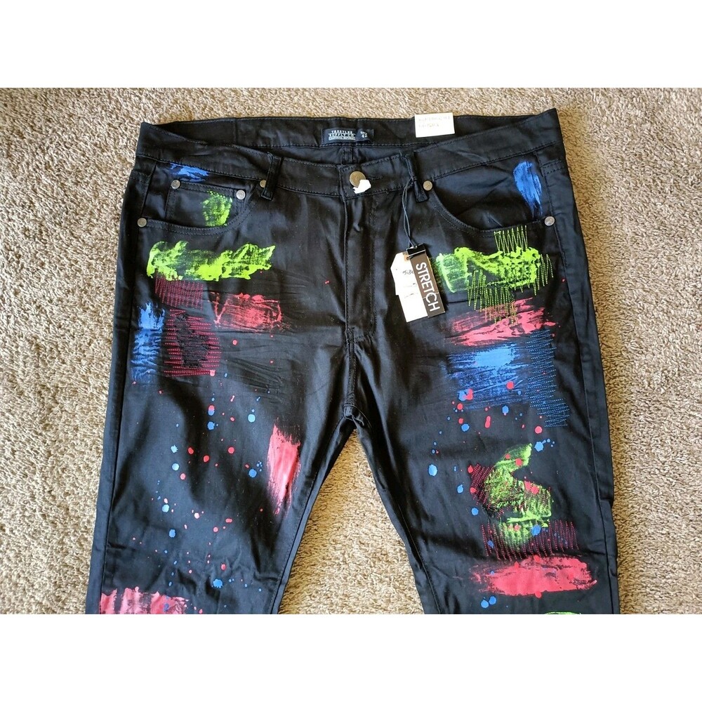 Trestle Supply Co. Pants Men's Size 42 Black Stretch - Picture 2 of 9